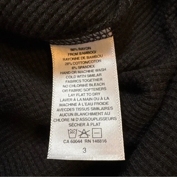 Smash + Tess Black Waffle Dream Long Sleeve Night Shirt Size Medium - Picture 10 of 13